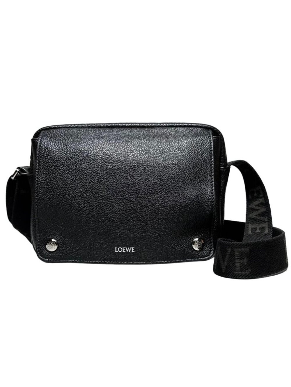 Loewe Pebble Messenger Bag Medium Black